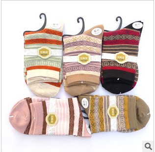 Free Shipping hot sale!!autum and winter thick warm cotton women gift socks (Random mix send colors)