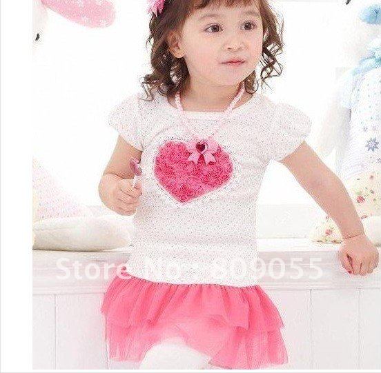 Free shipping Hot sale  Baby Dress, Children Dress, Baby girl shirt 5pcs/lot