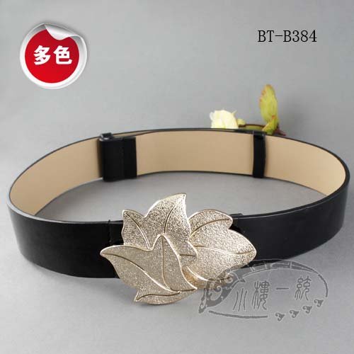Free shipping Hot-sale fashion ladies belts high-quality Women Gold Leaves Buckle Genuine Patent Leather Belt  dBT-B384d