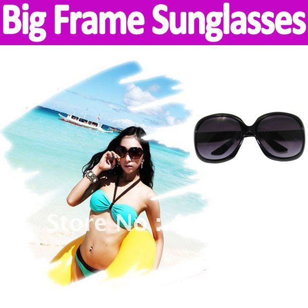 Free shipping  Hot Sale Fashion Style Big Frame Women Sunglasses Hot Cheap Plastic Brand Designer Sunglasses