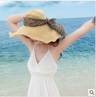 Free shipping hot sale fashion Thickening bandeaus big along the cap sun-shading sun hat beach cap large brim hat big strawhat