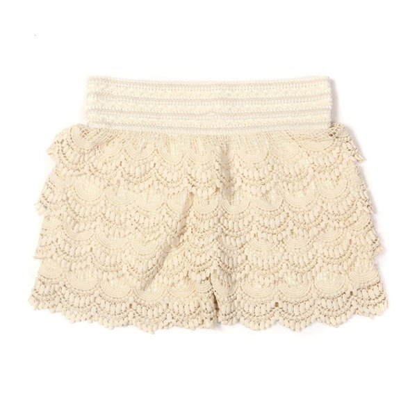 Free Shipping Hot Sale Feminine Women's Hot Shorts Layered Lace Shorts #794929