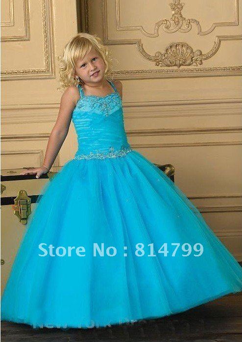 Free shipping Hot Sale Flower Girl Dress girl's dresses Custom-size wholesale / retail D1
