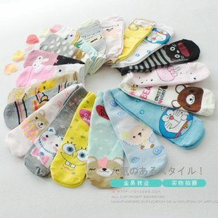 free shipping hot sale high quality 12pcs/lot weekly socks ladies' / men's socks hot sale short socks men/women mixed colors