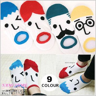 free shipping hot sale high quality 12pcs/lot weekly socks ladies' socks men's socks expression short socks men/women low price