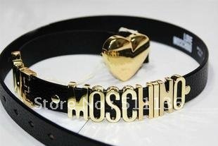 Free shipping Hot-sale high-quality Heart-shaped Buckle Genuine Leather Letter Buckle belt  KK-Belt 01