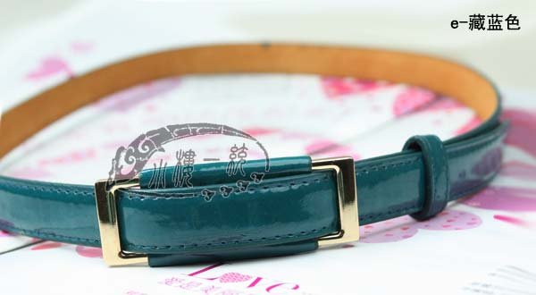 Free shipping Hot-sale high-quality Women Patent Leather Skinny Fashion Belt fashion ladies belts Many colors BT-A116-jk