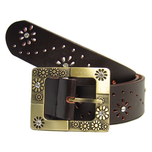 Free shipping Hot-sale high-quality Women Perforated Leather Rhinestone Daisy Buckle Belt  ladies' fashion belts tBT-B036t