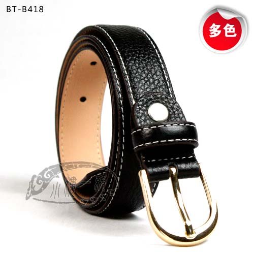 Free shipping Hot-sale  high-quality  Women Pin Buckle Genuine Leather calfhide 1" Belt fashion ladies belts eB418