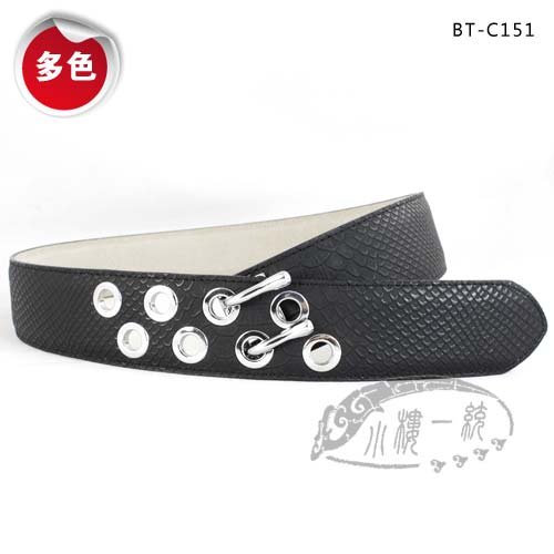 Free shipping hot-sale High-quality Women Snake Skin Stud Leather Wide Wrap Belt fashion ladies belts BT-C151sky