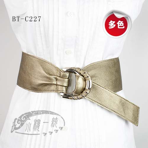Free shipping Hot sale imported high-quality  Women Double Back Soft Faux Leather X Wide Belt Fashion ladies belts fBT-C227f
