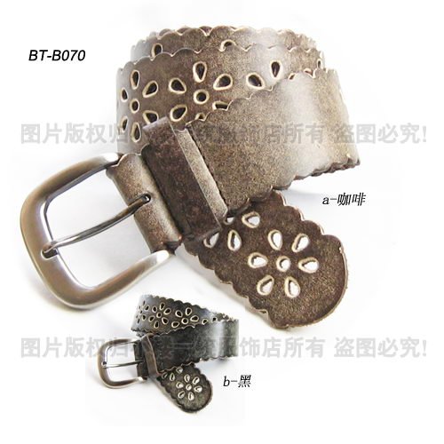 Free shipping Hot-sale imported high-quality Women Pin Buckle Perforated Leather 1.4" Casual belt fashion ladies belts rrBT-B070