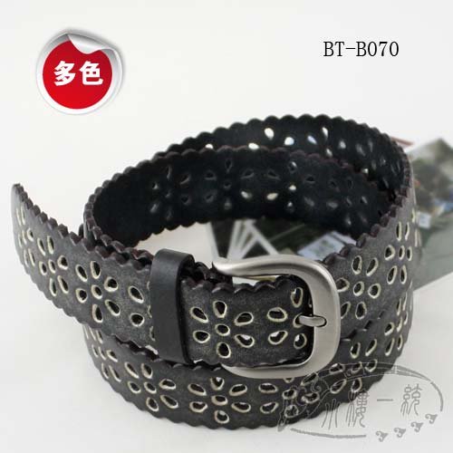 Free shipping Hot-sale imported high-quality Women Pin Buckle Perforated Leather 1.4" Casual belt fashion ladies belts xBT-B070x