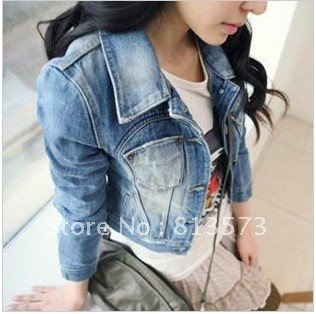 Free Shipping , HOT SALE LOWEST PRICE Women New Korea Fashion Casual Lovely Denim Jean Jacket S/M/L
