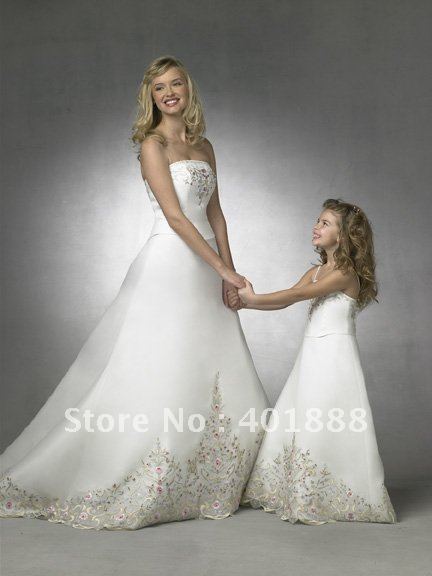 Free shipping hot sale party flower girl dresses