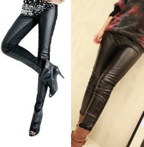 Free shipping Hot sale!Retail cheap 2013 winter discount Thin Style  Sexy Black Faux Leather cheap Leggings pants tights