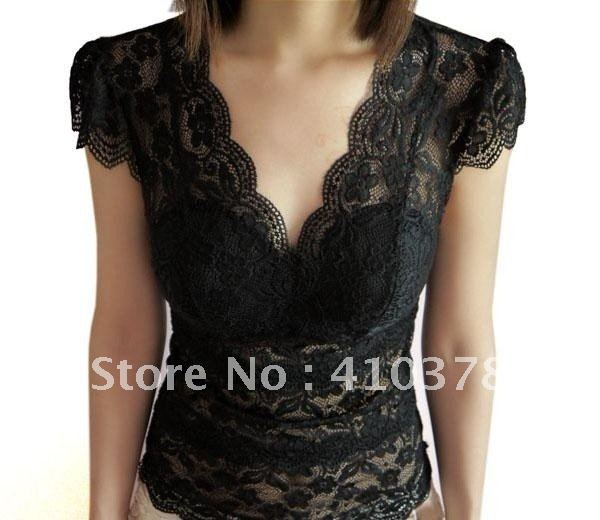 Free shipping hot sale sexy deep v-neck   Female Type harnesses vest,factory price black color lace deep v-neck women vest