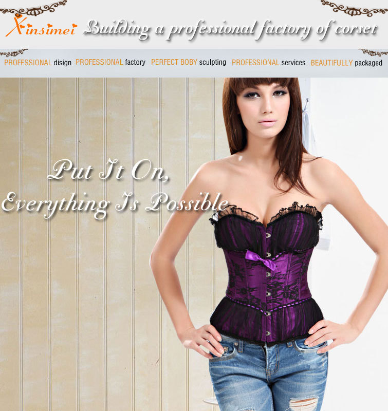 Free Shipping Hot Sale Sexy Overbust Corset