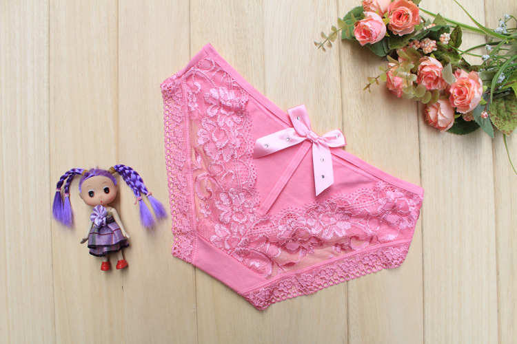 Free shipping hot sale  sexy transparent temptation exposed thigh low waist lace briefs
