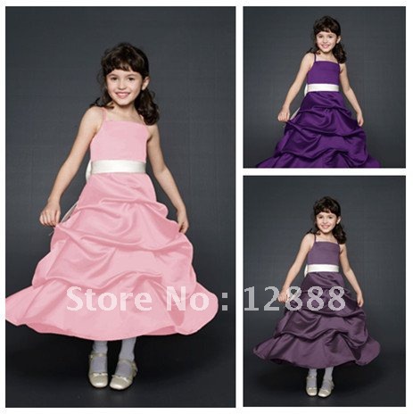 Free Shipping Hot Sale Taffeta Ball Gown Party Dress party dress for children 2012