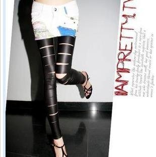 Free Shipping Hot sale Women leggings, PU imiation Leather tights pants Retail & Wholesale  FREE SIZE