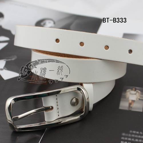 Free shipping Hot-sale Women Pin Buckle Genuine Leather White Casual Fashion Belt fashion belts BT-B333