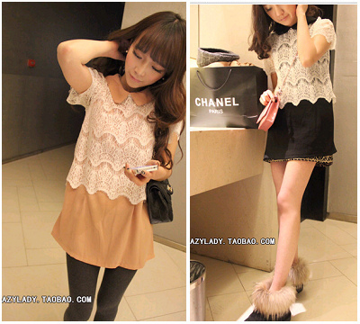 Free shipping hot sale Women's 2012 new arrival Lace splice chiffon lapel dress lady s922