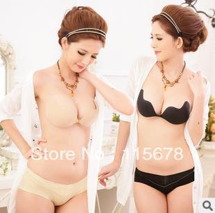 Free shipping Hot sale Women Self-Adhesive Push Up Silicone Bust Front Closure Strapless Invisible Bra