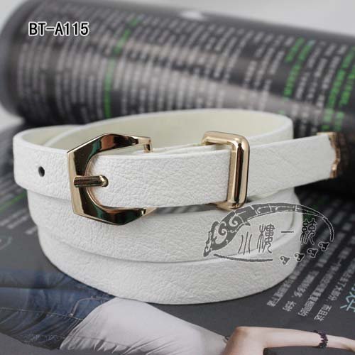 Free shipping Hot-sale Women Skinny leather Belt/lady's belt  with Pin Buckle Many Colors tBT-A115t