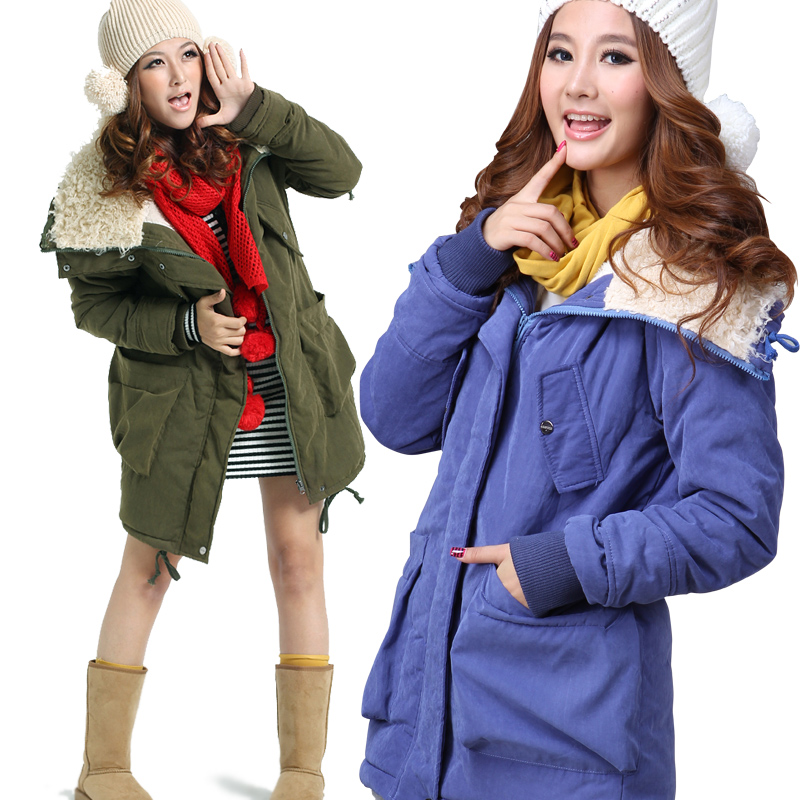 Free shipping hot sales autumn and winter berber fleece cotton-padded jacket  plus size warming and good qualiry women jacket