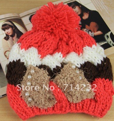 Free shipping! Hot sales fashion cotton yarn knitted autumn and winter  women hat