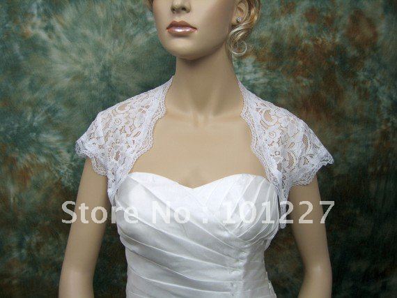 Free Shipping Hot Sales Short Sleeves Lace Wedding Dress Bridal Jacket JD265