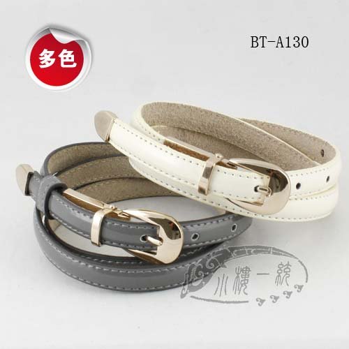 Free shipping Hot sell Gold Pin Buckle Women Patent Leather Skinny Belt dBT-A127d Fashion ladies' fashion belts Belt