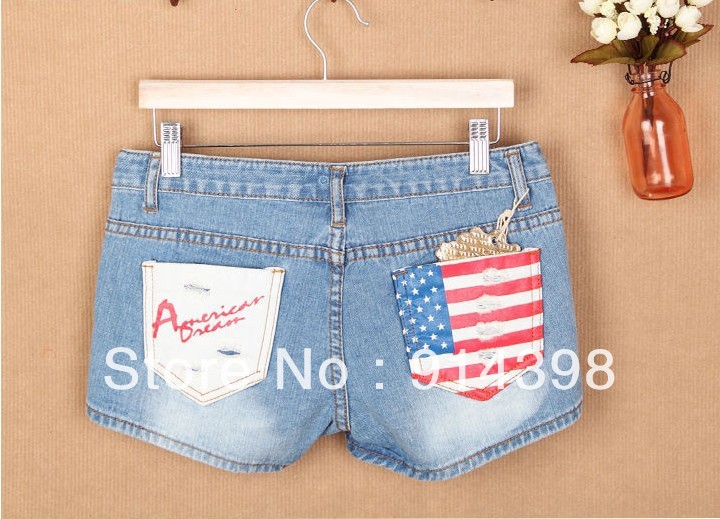 Free shipping hot sell rinse old color jeans shorts online high quality cheap short shorts 013