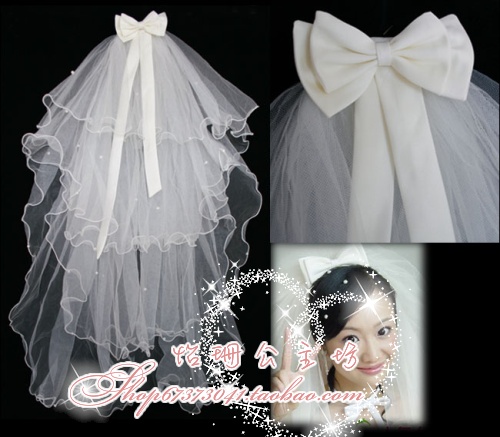 FREE SHIPPING Hot-selling bridal veil wedding dress ultra long multi-layer lace train veil