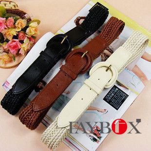 Free shipping, hot selling,decoration fanshion woman woven leather PU belt