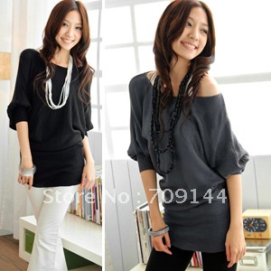 Free Shipping hot-selling lantern sleeve design sweater women