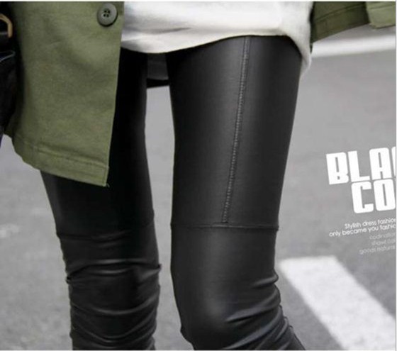 Free shipping hot-selling Sexy repair leather legging pants