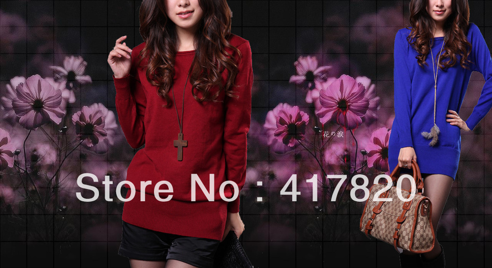 Free shipping!!!hot sold 3000pcs!!! sexy knitted pullover one sweater dress womens' skirt elegant  sweater dresses