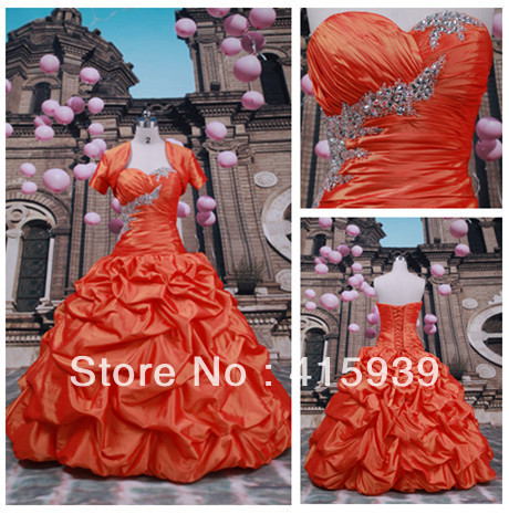 Free Shipping Hot Strapless Sweetheart Beaded Details Pleated Lace Up Back Bsll Gown Prom Gown Quinceanera Dresses CR014
