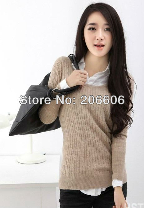 free shipping hot tiger cotton blended pullover sweater for women 6 colors