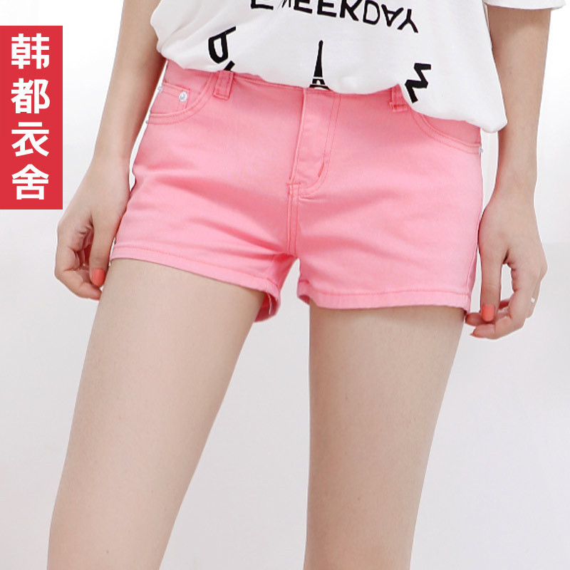 Free shipping HSTYLE 2012 women's candy color slim shorts nh2038