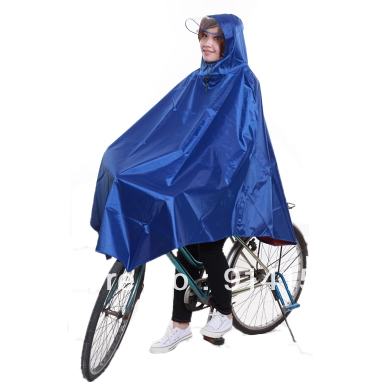 Free shipping! Huahai mask big hat brim ride bicycle poncho raincoat fashion plus size thickening oxford fabric