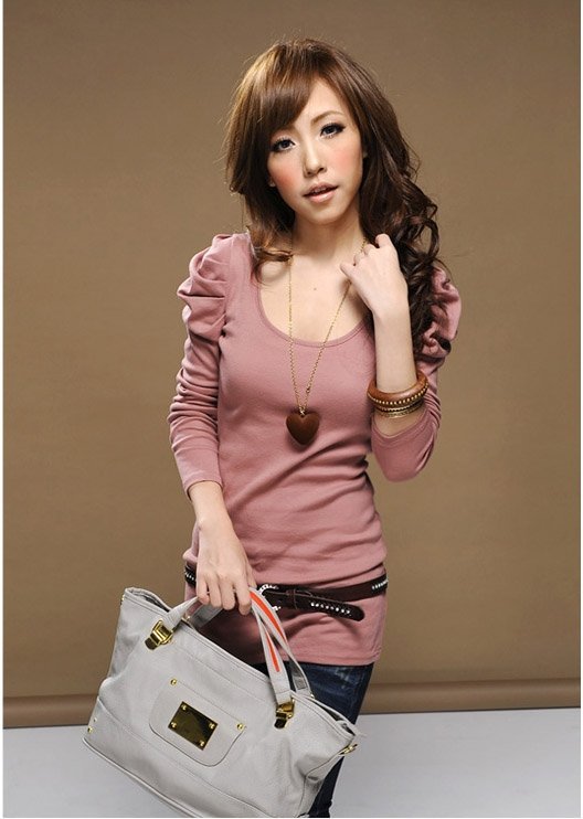 free shipping Hubble-bubble sleeve weave sweater, women based T shirt fashion