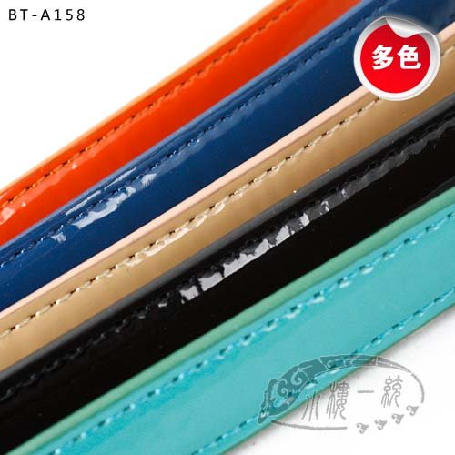 Free shipping imported high-quality ladies' belt Women Bow Buckle Patent Leather Skinny Belt aBT-A158a with many colors