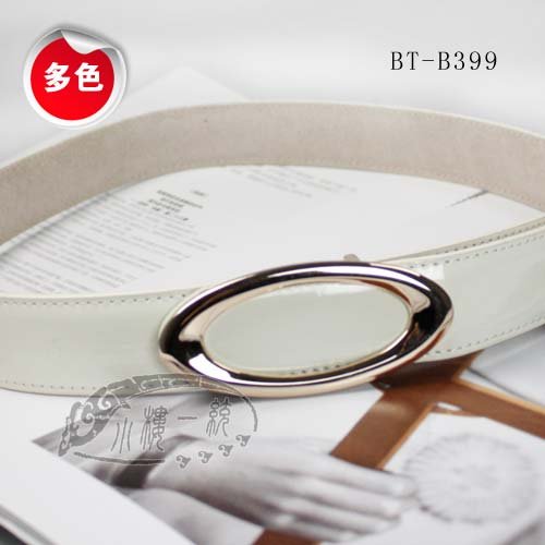 Free shipping imported high-quality ladies' belt Women Oval Buckle Genuine Patent Leather 1.3" fashion belts yBT-B399y