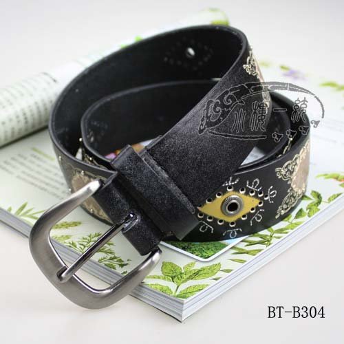 Free shipping imported high-quality Ladies Pin Buckle Printed Leather 1.4" Casual Belt fashion ladies belts BT-B304-nn