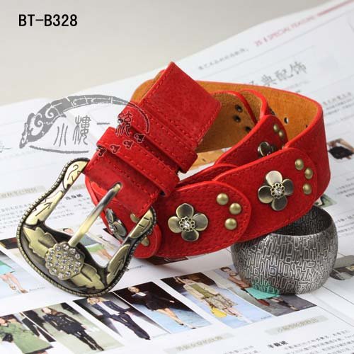 Free shipping imported high-quality Pin Buckle Women Suede Leather Stud Belt Fashion ladies' belts Many colors BT-B328-pp