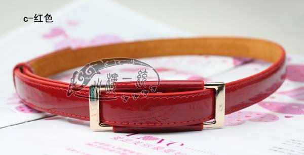 Free shipping imported high-quality Women Patent Leather Skinny Fashion Belt fashion ladies belts Many colors BT-A116-gg