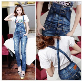 free shipping In 2013 the new woman suspenders jeans wholesale and retail /Korean version of spring autumn fashion jeans